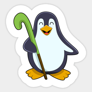 Penguin at Hockey with Hockey bat Sticker